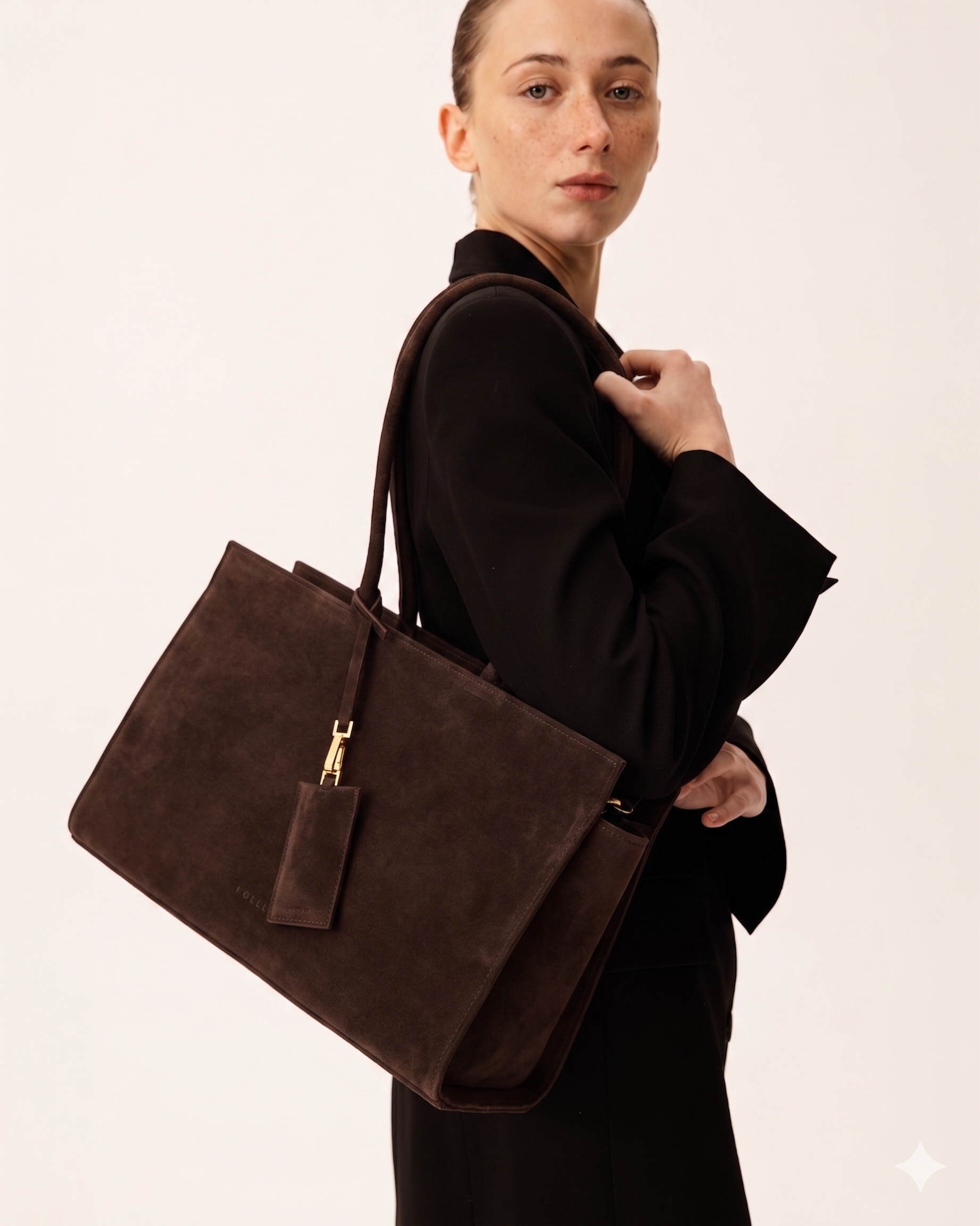 Medium Carolyn Tote Bag Шоколадна