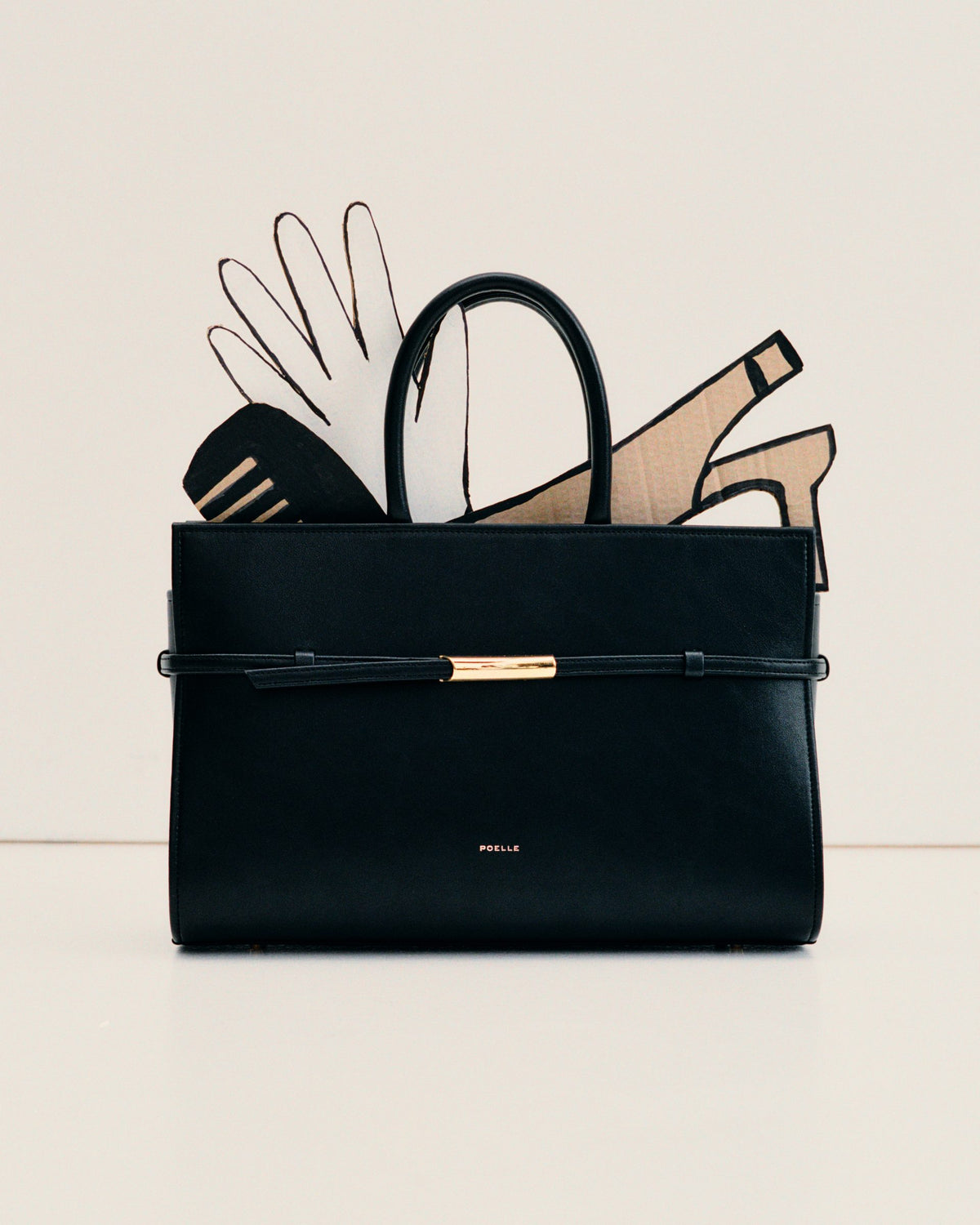 Object № 03 Bag Medium Чорна — кампанія Papier Collé