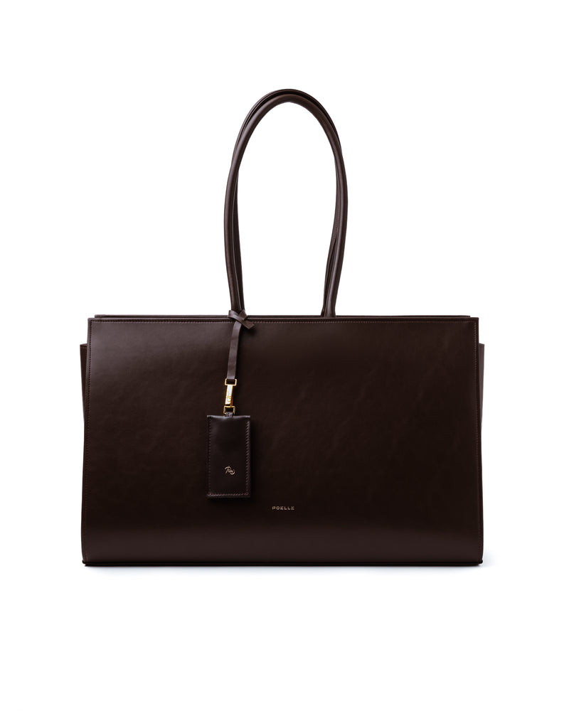 Large Carolyn Tote Bag Коричнева