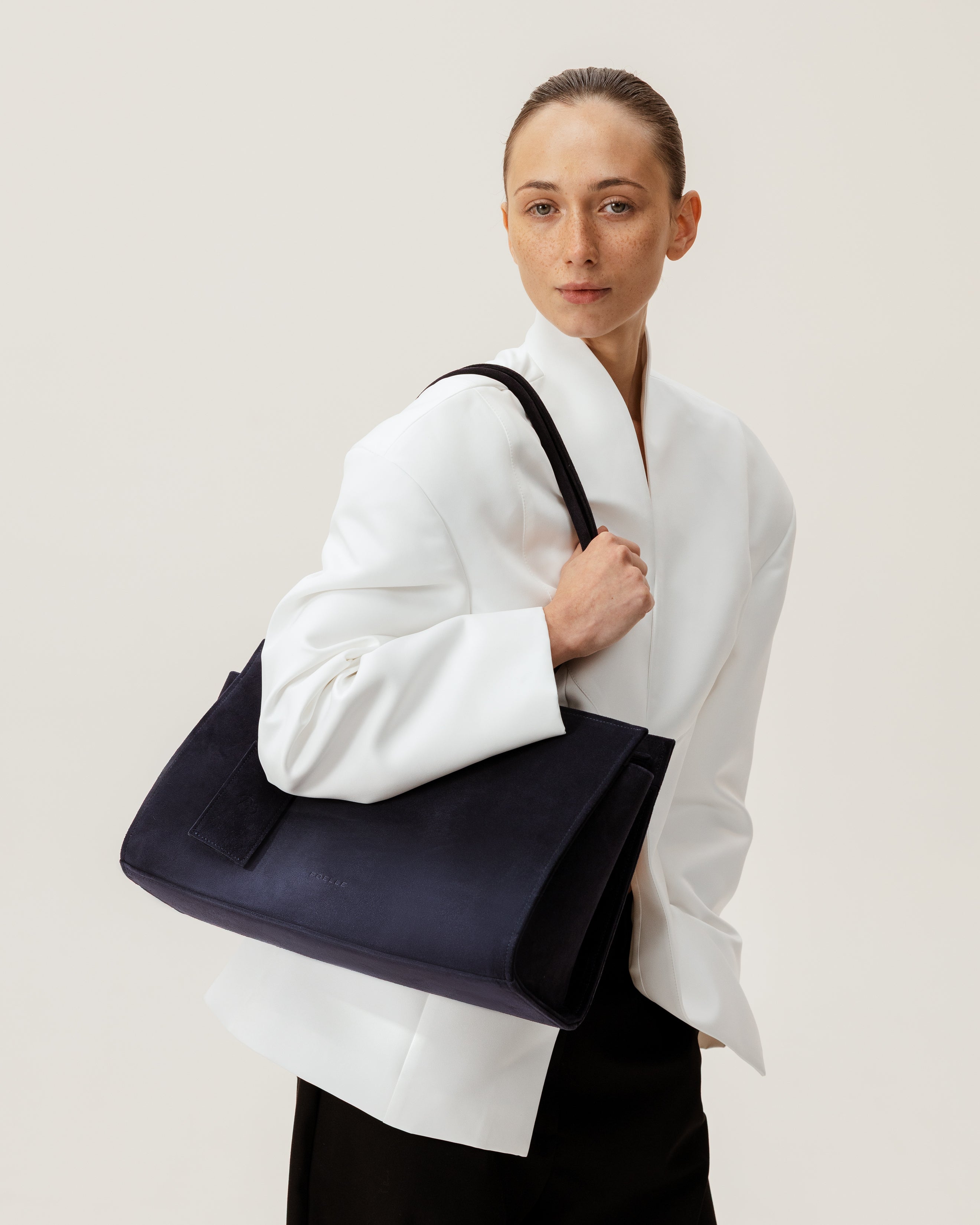 Medium Carolyn Tote Bag Navy