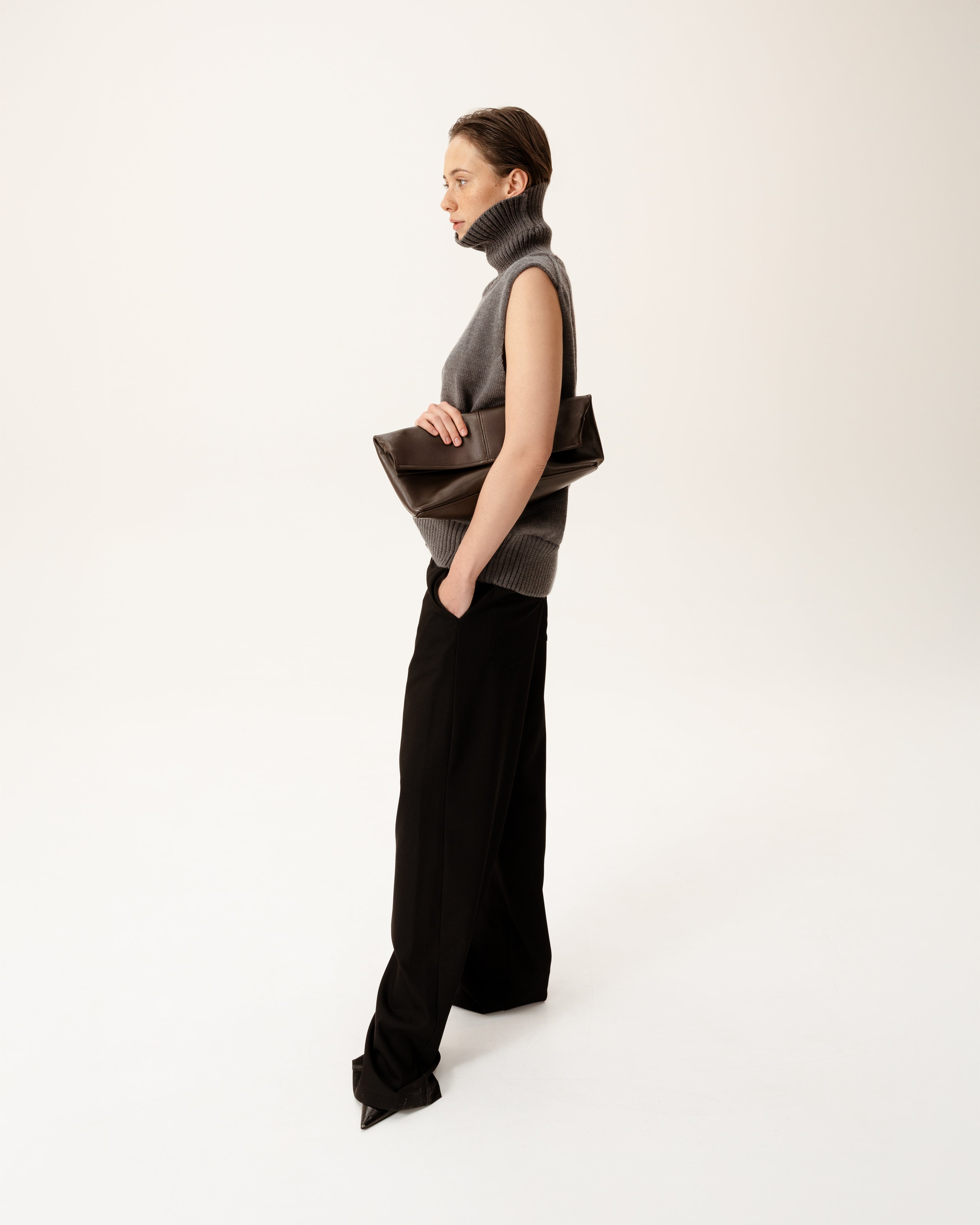 Elza clutch Коричневий | Poelle