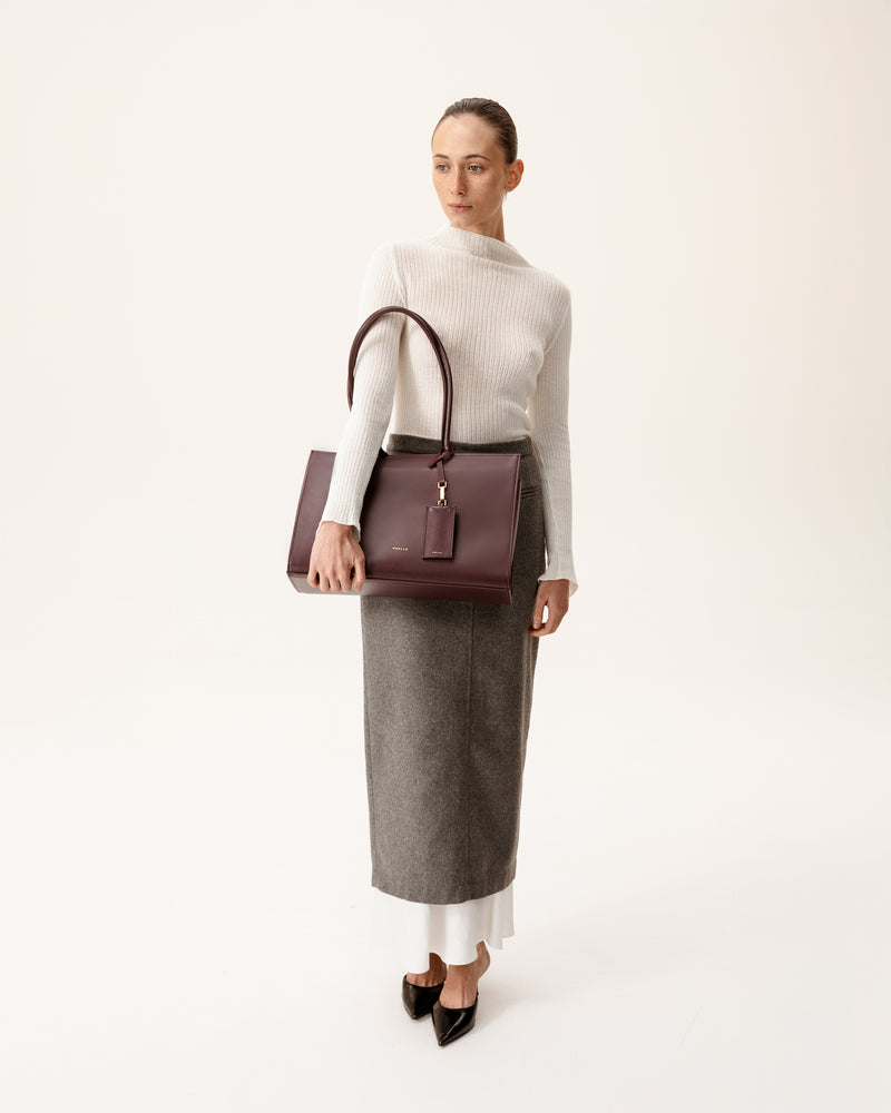 Medium Carolyn Tote Bag Марсала