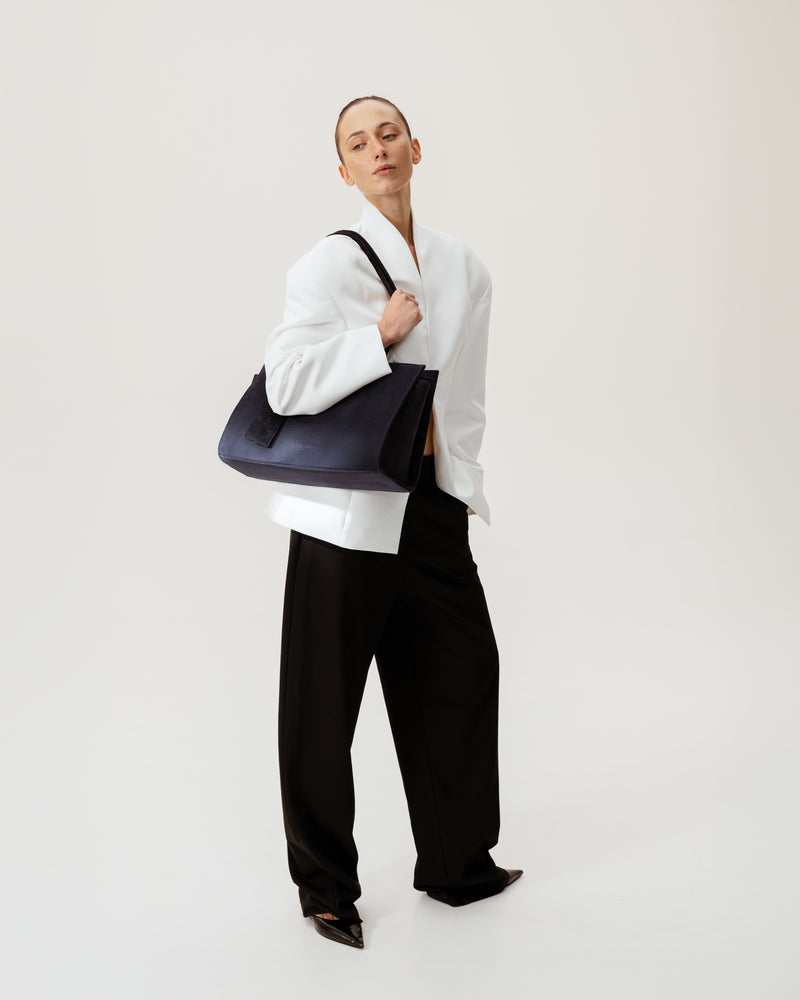 Medium Carolyn Tote Bag Navy